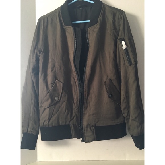 NWOT John + Jenna green bomber jacket - Picture 1 of 3